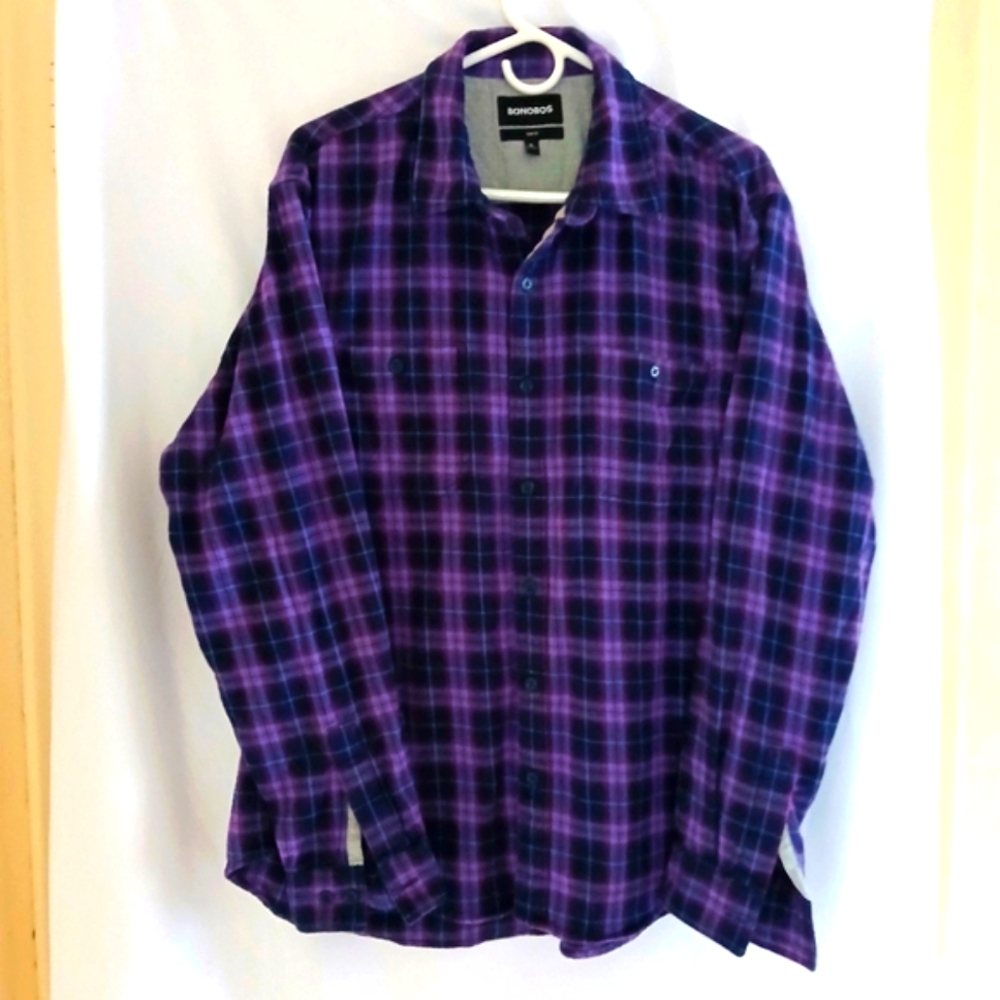 COPY - Bonobos Plaid Flannel XL Slim-fit Shirt